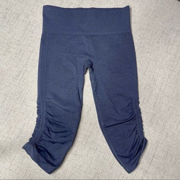 Lululemon In The Flow Crop ll Leggings Navy Blue 6 - Picture 4 of 11